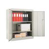 Assembled 42" High Heavy-Duty Welded Storage Cabinet, Two Adjustable Shelves, 36w x 18d, Light Gray1