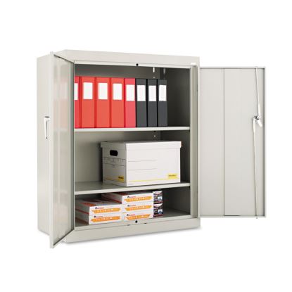 Assembled 42" High Heavy-Duty Welded Storage Cabinet, Two Adjustable Shelves, 36w x 18d, Light Gray1