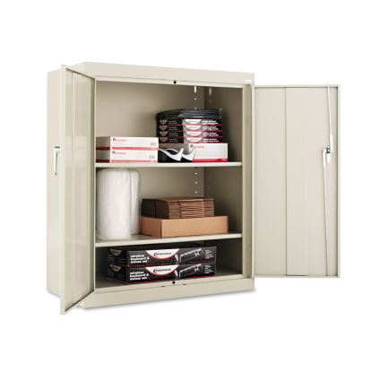 Assembled 42" High Heavy-Duty Welded Storage Cabinet, Two Adjustable Shelves, 36w x 18d, Putty1