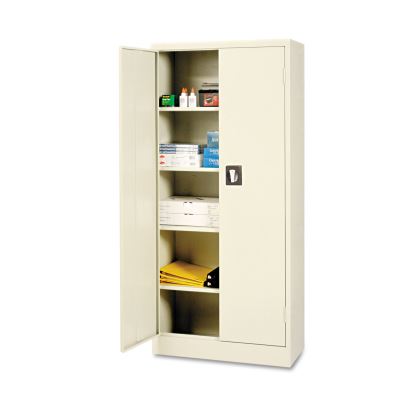 Space Saver Storage Cabinet, Four Shelves, 30w x 15d x 66h, Putty1