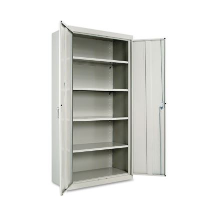 Assembled 72" High Heavy-Duty Welded Storage Cabinet, Four Adjustable Shelves, 36w x 18d, Light Gray1