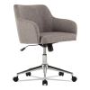Alera Captain Series Mid-Back Chair, Supports Up to 275 lb, 17.5" to 20.5" Seat Height, Gray Tweed Seat/Back, Chrome Base1