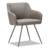 Alera Captain Series Guest Chair, 23.8" x 24.6" x 30.1", Gray Tweed Seat/Back, Chrome Base1