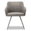 Alera Captain Series Guest Chair, 23.8" x 24.6" x 30.1", Gray Tweed Seat/Back, Chrome Base2