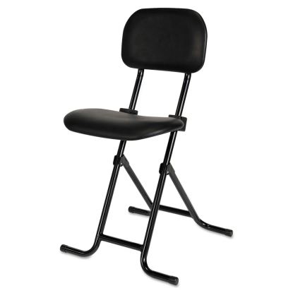 Alera IL Series Height-Adjustable Folding Stool, Supports Up to 300 lb, 27.5" Seat Height, Black1