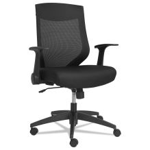 Alera EB-K Series Synchro Mid-Back Flip-Arm Mesh Chair, Supports Up to 275 lb, 18.5“ to 22.04" Seat Height, Black1