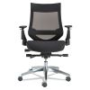 Alera EB-W Series Pivot Arm Multifunction Mesh Chair, Supports 275 lb, 18.62" to 22.32" Seat, Black Seat/Back, Aluminum Base2