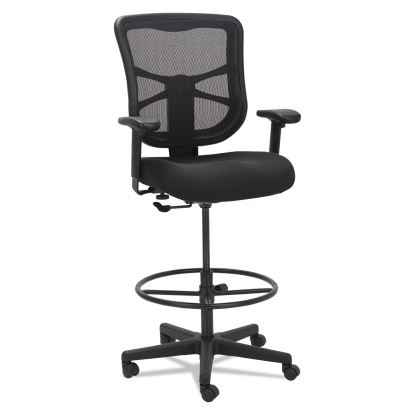Alera Elusion Series Mesh Stool, Supports Up to 275 lb, 22.6" to 31.6" Seat Height, Black1