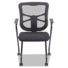 Alera Elusion Mesh Nesting Chairs, Padded Arms, Supports Up to 275 lb, Black, 2/Carton2