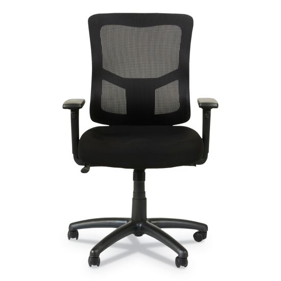 Alera Elusion II Series Mesh Mid-Back Swivel/Tilt Chair, Adjustable Arms, Supports 275lb, 17.51" to 21.06" Seat Height, Black1