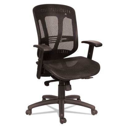 Alera Eon Series Multifunction Mid-Back Suspension Mesh Chair, Supports Up to 275 lb, 17.51" to 21.25" Seat Height, Black1