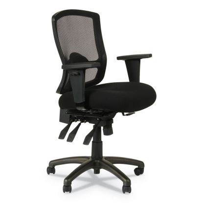 Alera Etros Series Mesh Mid-Back Petite Multifunction Chair, Supports Up to 275 lb, 17.16" to 20.86" Seat Height, Black1