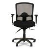 Alera Etros Series Mesh Mid-Back Petite Multifunction Chair, Supports Up to 275 lb, 17.16" to 20.86" Seat Height, Black2