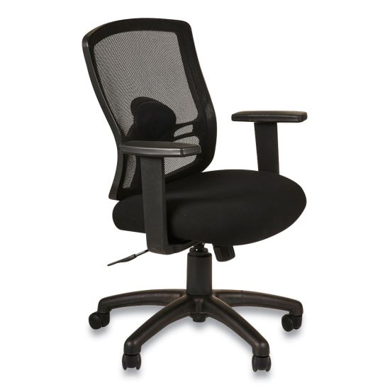 Alera Etros Series Mesh Mid-Back Petite Swivel/Tilt Chair, Supports Up to 275 lb, 17.71" to 21.65" Seat Height, Black1