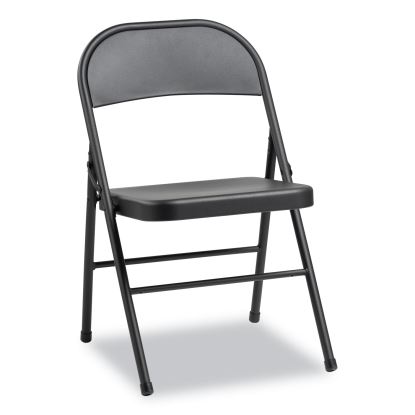 Steel Folding Chair, Supports Up to 300 lb, Graphite, 4/Carton1