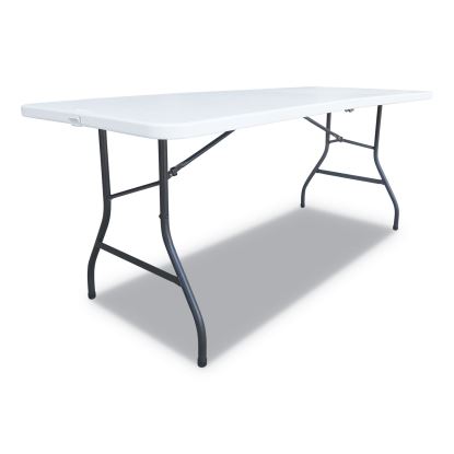 Fold-in-Half Resin Folding Table, 72w x 29.63d x 29.25h, White1