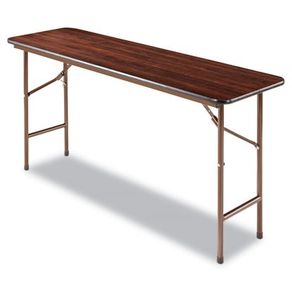Wood Folding Table, Rectangular, 59.88w x 17.75d x 29.13h, Mahogany1