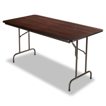 Wood Folding Table, Rectangular, 59.88w x 29.88d x 29.13h, Mahogany1