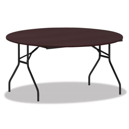 Round Wood Folding Table, 59 dia x 29.13h, Mahogany1