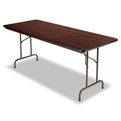 Wood Folding Table, Rectangular, 71.88w x 29.88d x 29.13h, Mahogany1