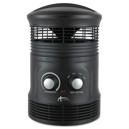 360 Deg Circular Fan Forced Heater, 8" x 8" x 12", Black1