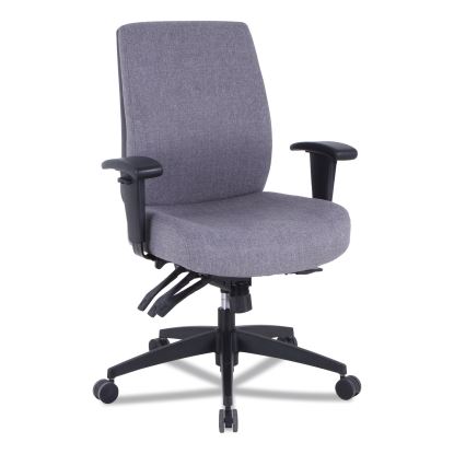 Alera Wrigley Series 24/7 High Performance Mid-Back Multifunction Task Chair, Supports Up to 275 lb, Gray, Black Base1