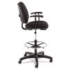 Alera Interval Series Swivel Task Stool, Supports Up to 275 lb, 23.93" to 34.53" Seat Height, Black Fabric2