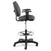 Alera Interval Series Swivel Task Stool, Supports 275 lb, 23.93" to 34.53" Seat Height, Graphite Gray Seat/Back, Black Base2