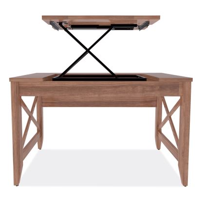 Sit-to-Stand Table Desk, 47.25" x 23.63" x 29.5" to 43.75", Modern Walnut1