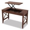 Sit-to-Stand Table Desk, 47.25" x 23.63" x 29.5" to 43.75", Modern Walnut2