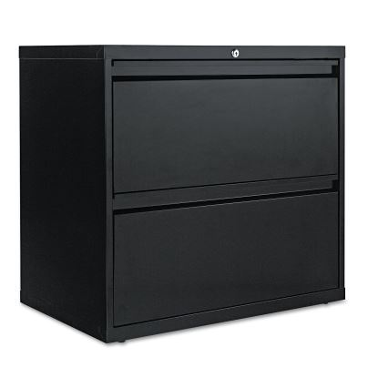 Lateral File, 2 Legal/Letter-Size File Drawers, Black, 30" x 18" x 28"1