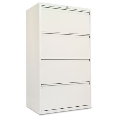 Lateral File, 4 Legal/Letter-Size File Drawers, Light Gray, 30" x 18" x 52.5"1