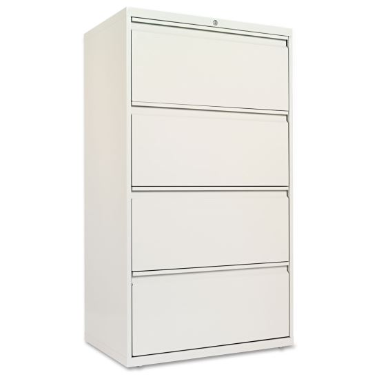 Lateral File, 4 Legal/Letter-Size File Drawers, Light Gray, 30" x 18" x 52.5"1