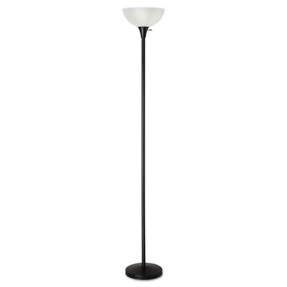 Floor Lamp, 71" High, Translucent Plastic Shade, 11.25"w x 11.25"d x 71"h, Matte Black1