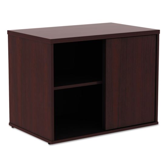 Alera Open Office Low Storage Cab Cred, 29 1/2w x 19 1/8d x 22 7/8h, Mahogany1