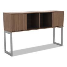 Alera Open Office Desk Series Hutch, 59w x 15d x 36.38h, Modern Walnut1