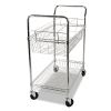 Carry-all Cart/Mail Cart, Two-Shelf, 34.88w x 18d x 39.5h, Silver2