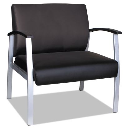 Alera metaLounge Series Bariatric Guest Chair, 30.51" x 26.96" x 33.46", Black Seat/Back, Silver Base1