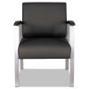 Alera metaLounge Series Mid-Back Guest Chair, 24.6" x 26.96" x 33.46", Black Seat/Back, Silver Base2