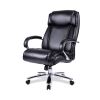 Alera Maxxis Series Big/Tall Bonded Leather Chair, Supports 500 lb, 21.42" to 25" Seat Height, Black Seat/Back, Chrome Base2