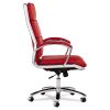 Alera Neratoli High-Back Slim Profile Chair, Faux Leather, Up to 275 lb, 17.32" to 21.25" Seat Height, Red Seat/Back, Chrome2