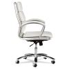 Alera Neratoli Mid-Back Slim Profile Chair, Faux Leather, Up to 275 lb, 18.3" to 21.85" Seat Height, White Seat/Back, Chrome2