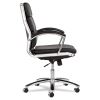 Alera Neratoli Mid-Back Slim Profile Chair, Faux Leather, Supports Up to 275 lb, Black Seat/Back, Chrome Base2