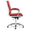 Alera Neratoli Mid-Back Slim Profile Chair, Faux Leather, Supports Up to 275 lb, Red Seat/Back, Chrome Base2