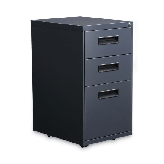 File Pedestal, Left or Right, 3-Drawers: Box/Box/File, Legal/Letter, Charcoal, 14.96" x 19.29" x 27.75"1