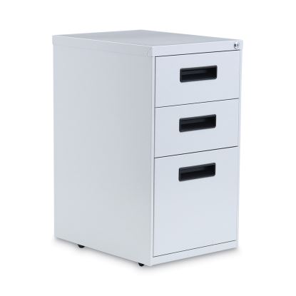 File Pedestal, Left or Right, 3-Drawers: Box/Box/File, Legal/Letter, Light Gray, 14.96" x 19.29" x 27.75"1