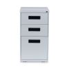 File Pedestal, Left or Right, 3-Drawers: Box/Box/File, Legal/Letter, Light Gray, 14.96" x 19.29" x 27.75"2