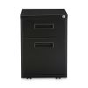 File Pedestal, Left or Right, 2-Drawers: Box/File, Legal/Letter, Black, 14.96" x 19.29" x 21.65"2