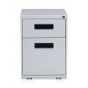 File Pedestal, Left or Right, 2-Drawers: Box/File, Legal/Letter, Light Gray, 14.96" x 19.29" x 21.65"2