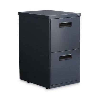 File Pedestal, Left or Right, 2 Legal/Letter-Size File Drawers, Charcoal, 14.96" x 19.29" x 27.75"1